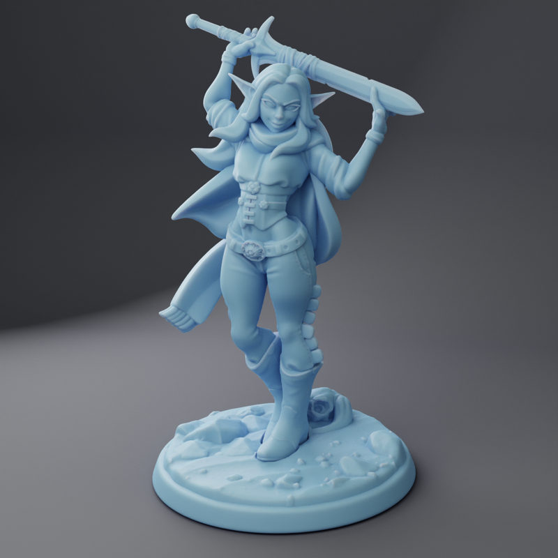 Jacelyn The Elf Cowgirl | Fantasy Western | Fantasy Miniature | Twin Goddess Miniatures