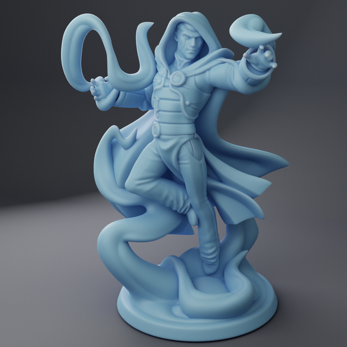 L the Blue Wizard A (75mm) | Oaken Hollow Heroes Vol 3 | Fantasy Miniature | Twin Goddess Miniatures