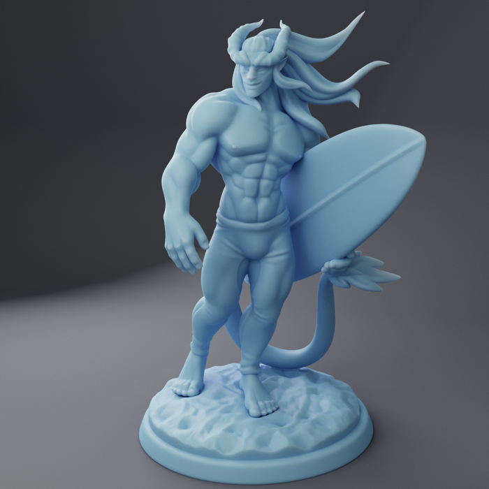 Styx the Tiefling (75mm) | Beach Week Vol 2 | Fantasy Miniature | Twin Goddess Miniatures