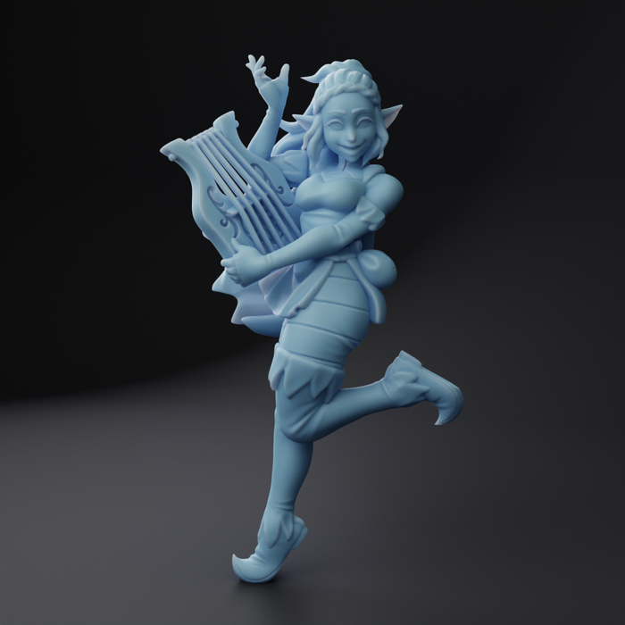 Elven Bard Harpist Giften | Bardic Beatdown | Twin Goddess Miniatures