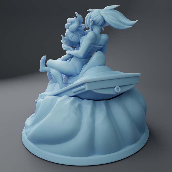 Barb & Jane Jetski Diorama | Beach Week Vol 2 | Fantasy Miniature | Twin Goddess Miniatures