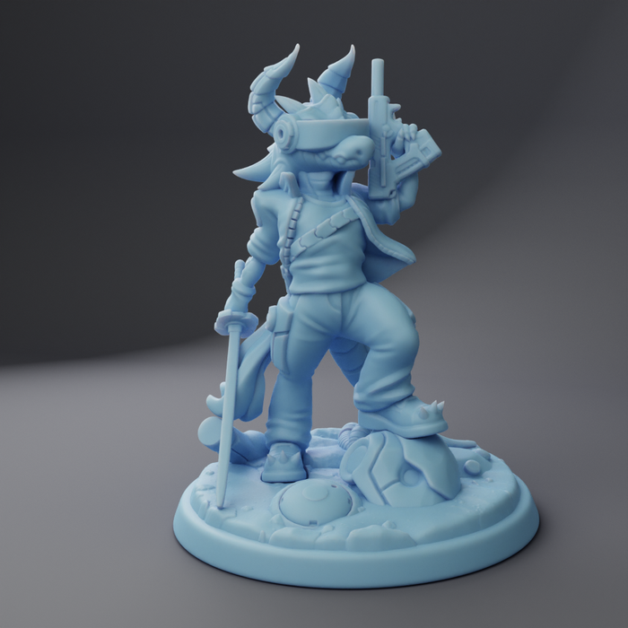 Cyber Kobold | May '23 Adventurer | Fantasy Miniature | Twin Goddess Miniatures