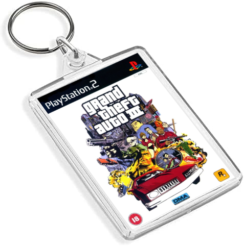 Retro Gaming Box Art Keyring - Gen VI P2 Console Style (Titles A-G)