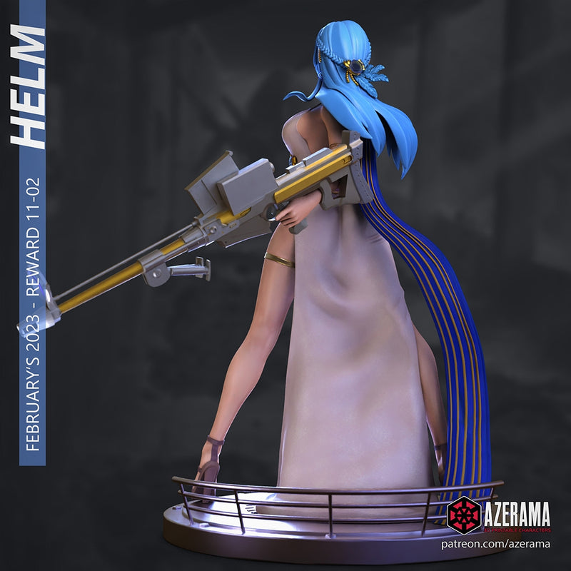 Helm | Pin-Up Statue Fan Art Miniature Unpainted | Azerama