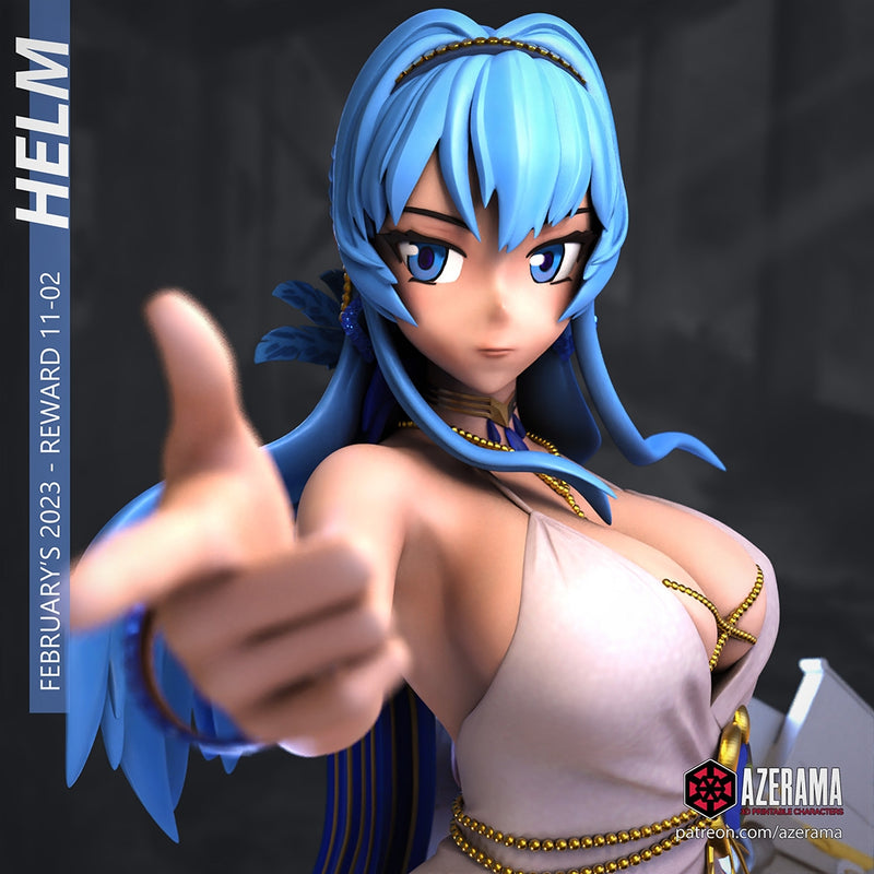 Helm | Pin-Up Statue Fan Art Miniature Unpainted | Azerama
