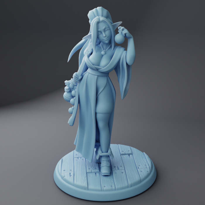 Elven Love-Potion Merchant Silfie Pin-Up | Re-forged Adventurers | Fantasy Miniature | Twin Goddess Miniatures