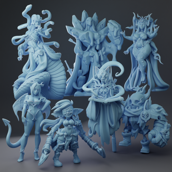 Lv 99 Boss Monster Miniatures (Full Set) | Fantasy Miniature | Twin Goddess Miniatures