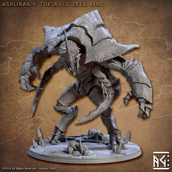 Ashurak Avid Zeek King | Blacktongue Assassins | Fantasy D&D Miniature | Artisan Guild