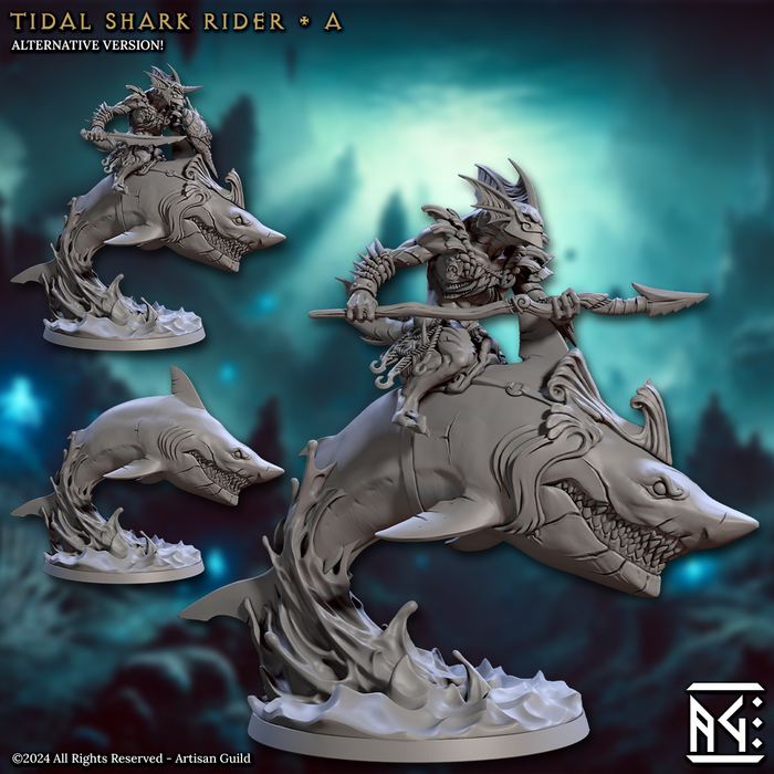 Tidal Shark Rider Cavalry A | Mirmidons of the Death-Tide | Artisan Guild