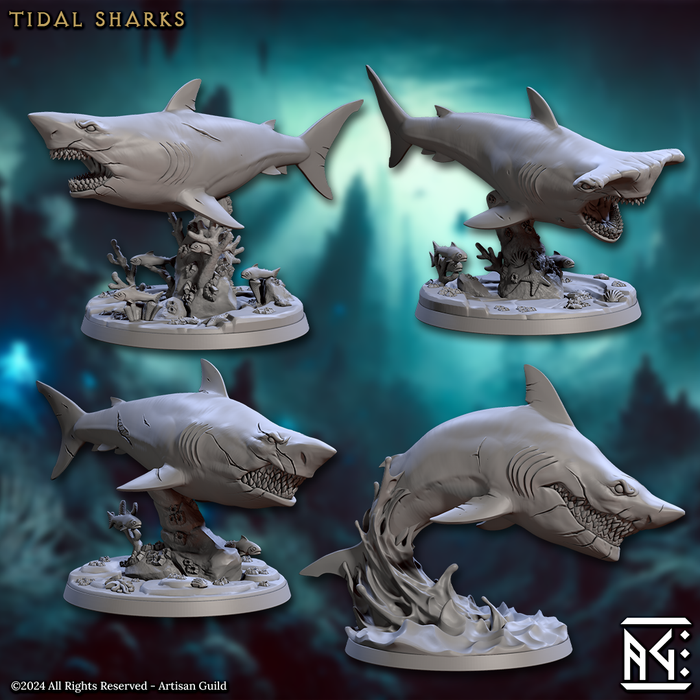 Tidal Shark Rider Cavalry Miniatures | Mirmidons of the Death-Tide | Artisan Guild