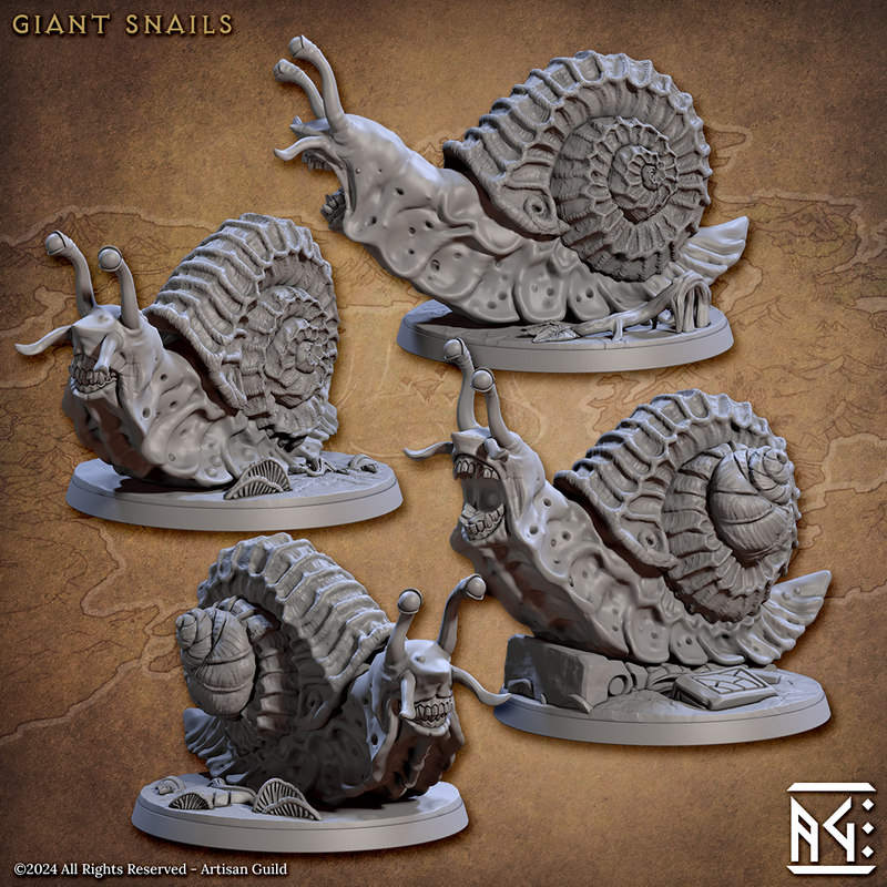 Giant Snail Rider Miniatures | Jadeshell Turtlekin | Fantasy D&D Miniature | Artisan Guild