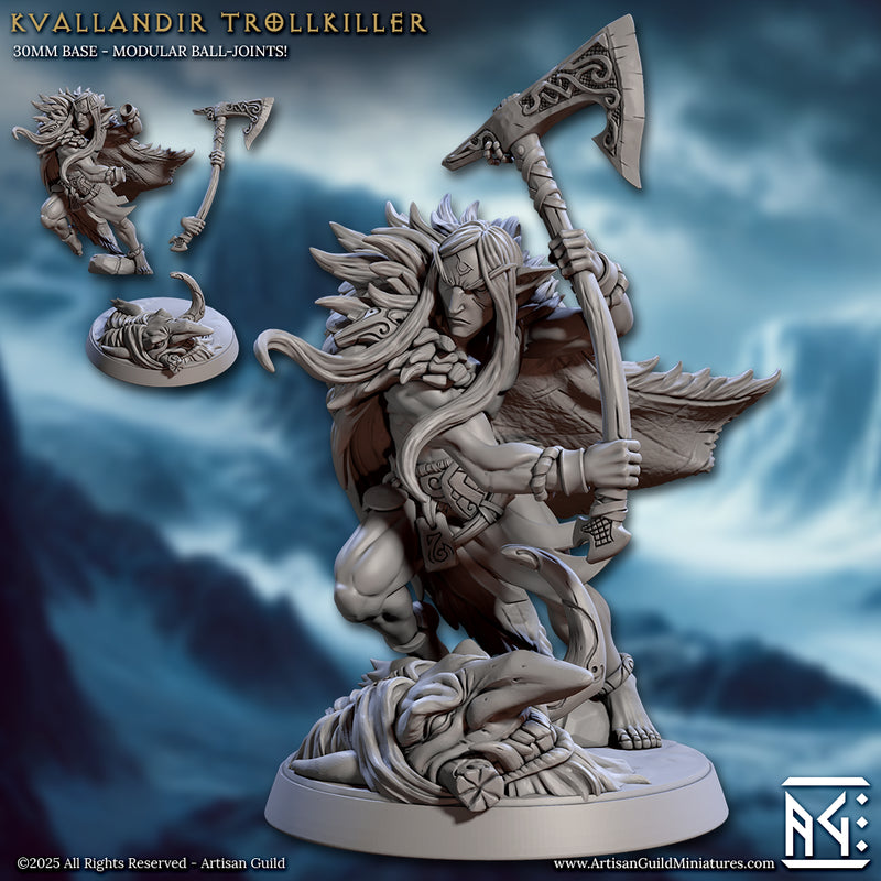 Warrior Kvaallandir Trollkiller | Frost Alfar of Skutagaard | Artisan Guild