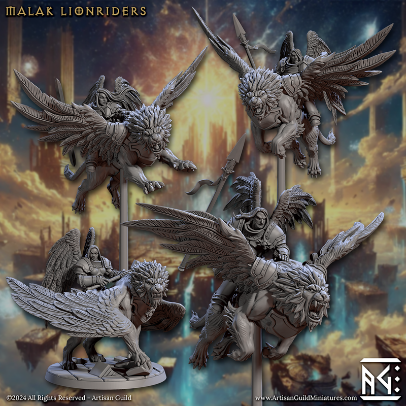 Malak Lion Rider Miniatures | Wrath of the Malakim | Artisan Guild