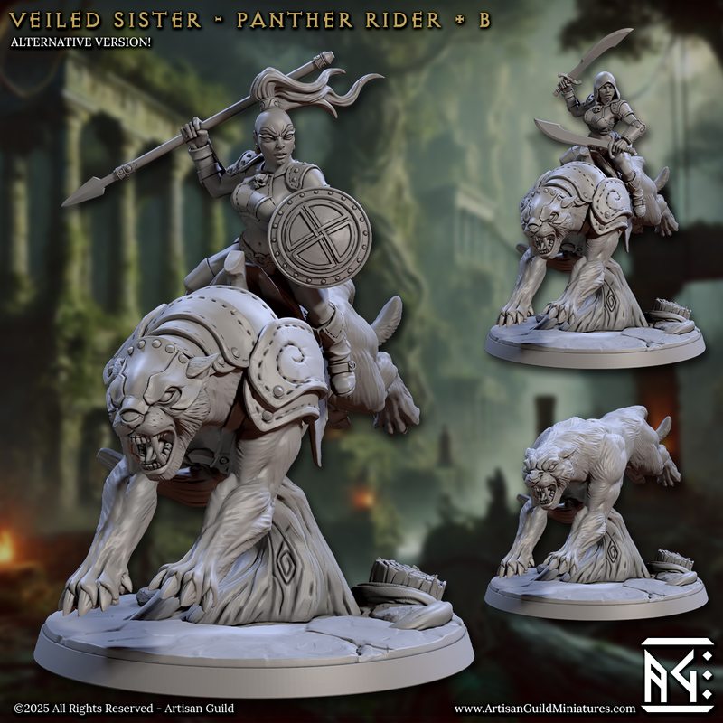 Panther Rider Miniatures | Veiled Sisterhood | Artisan Guild