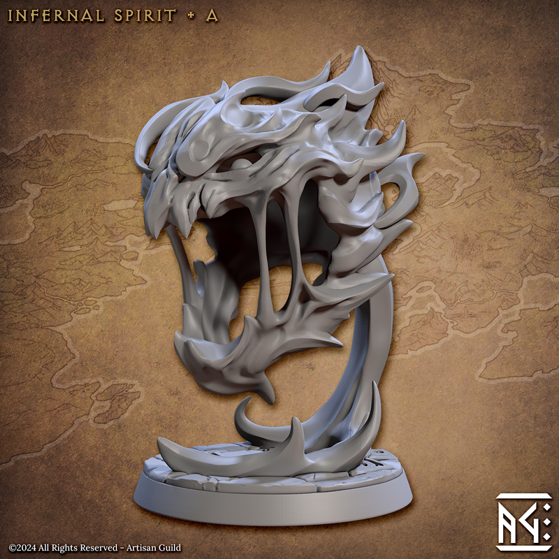 Infernal Spirit Elemental Miniatures | Temple of Ifrit | Artisan Guild