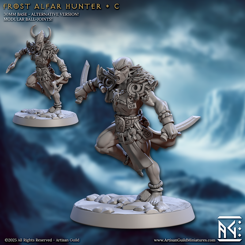 Frost Alfar Hunter Miniatures | Frost Alfar of Skutagaard | Artisan Guild