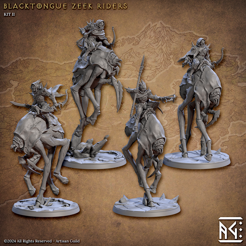 Blacktongue Assassins Miniatures (Full Set) | Fantasy D&D Miniature | Artisan Guild