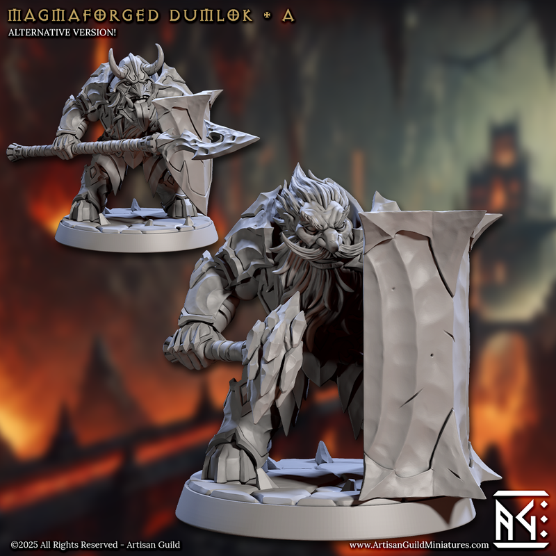 Dwarf Magmaforged Dumlok Miniatures  | Magmaforged Dwarves | Artisan Guild