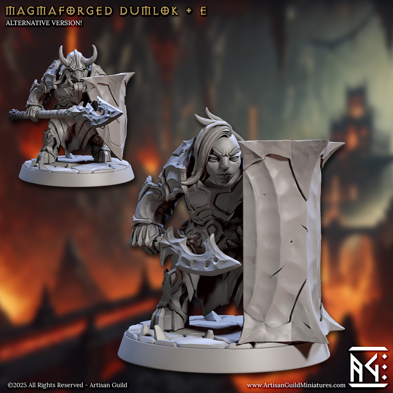 Dwarf Magmaforged Dumlok Miniatures  | Magmaforged Dwarves | Artisan Guild