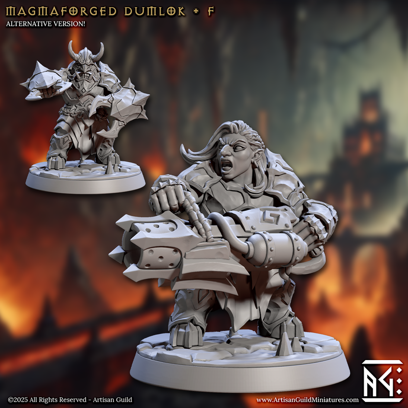 Dwarf Magmaforged Dumlok Miniatures  | Magmaforged Dwarves | Artisan Guild