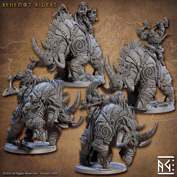 Behemot Rider Miniatures | The Quest For Goldvein | Artisan Guild