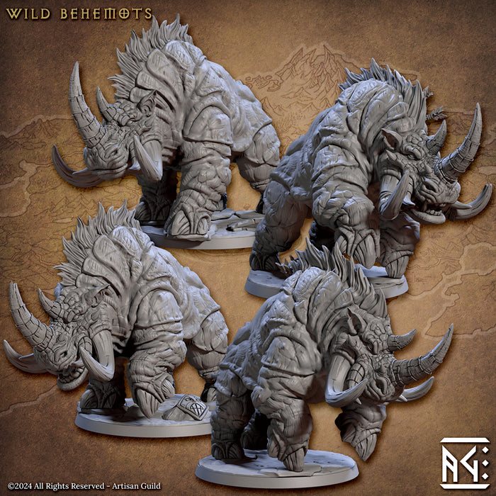 Behemot Rider Miniatures (Wild) | The Quest For Goldvein | Artisan Guild