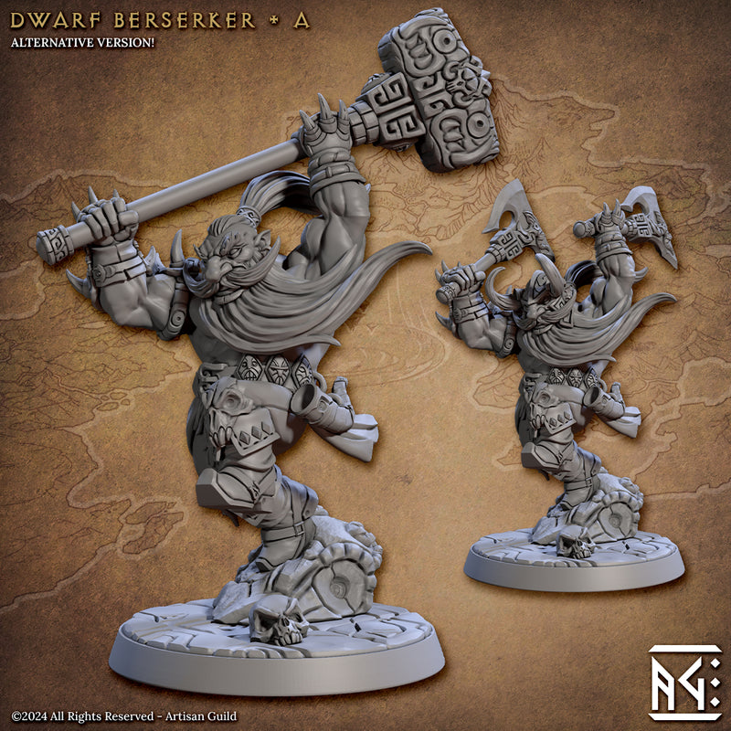 Dwarven Berserker Miniatures | The Quest For Goldvein | Artisan Guild