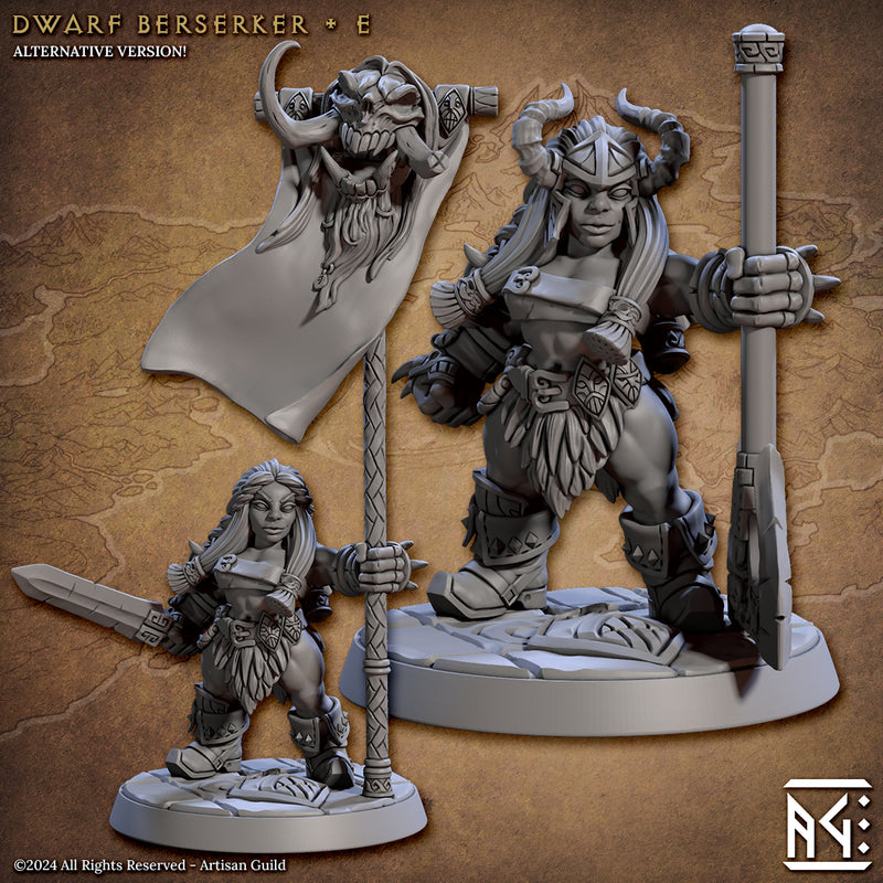 Dwarven Berserker Miniatures | The Quest For Goldvein | Artisan Guild