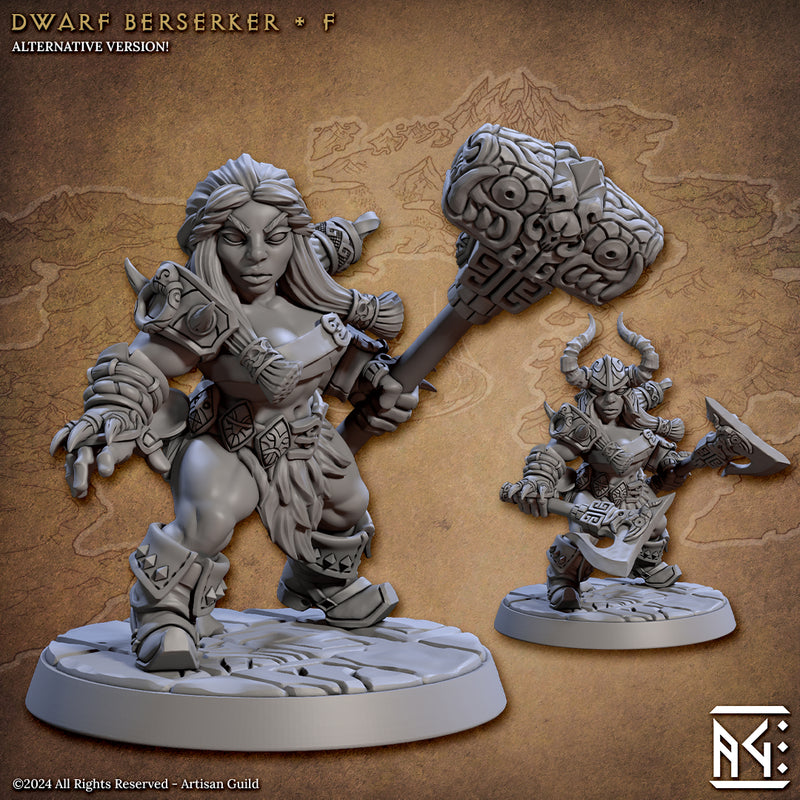 Dwarven Berserker Miniatures | The Quest For Goldvein | Artisan Guild