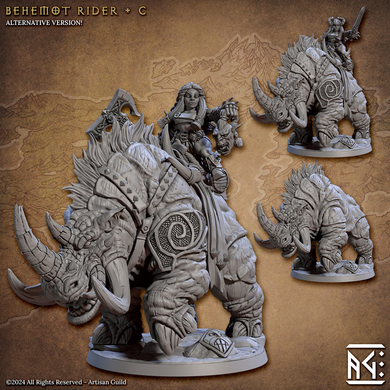 Behemot Rider Miniatures | The Quest For Goldvein | Artisan Guild