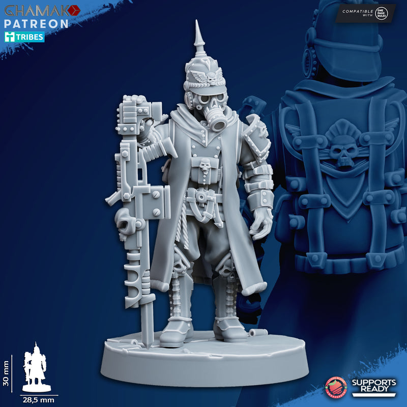 At Ease Trencher Infantry Miniatures | Imperial Soldiers | Grimdark Proxy Miniature | Ghamak