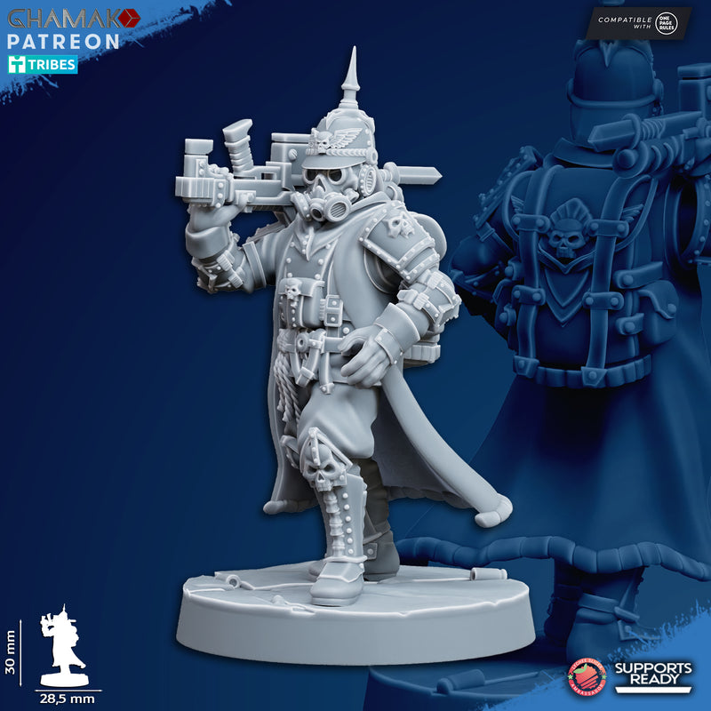 At Ease Trencher Infantry Miniatures | Imperial Soldiers | Grimdark Proxy Miniature | Ghamak