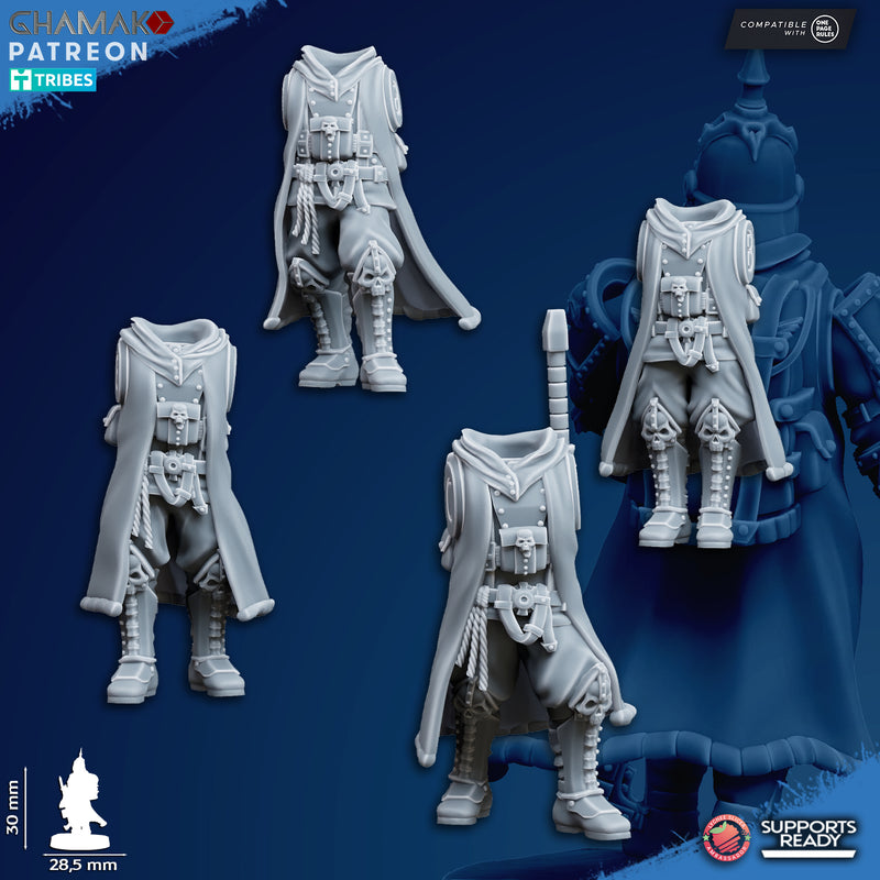 At Ease Trencher Infantry Miniatures | Imperial Soldiers | Grimdark Proxy Miniature | Ghamak