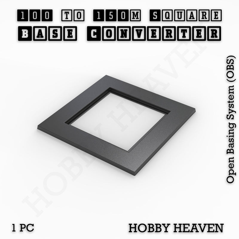 Square to Square Bases Size Converters 3d Print Full Range