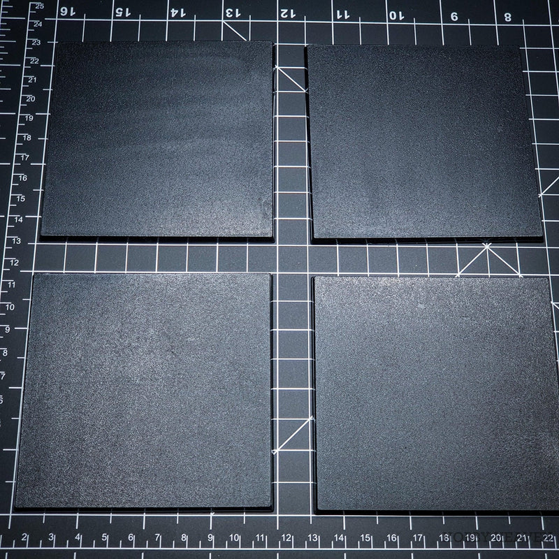 100mm Square Plain Plastic Bases