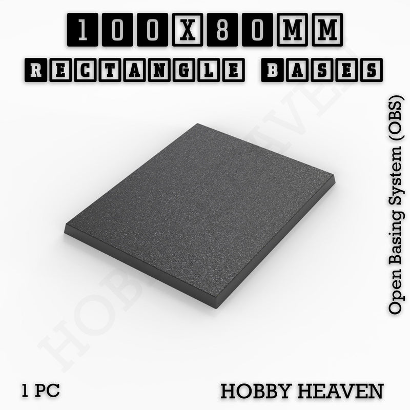 Rectangle Bases Range Sizes - 75x30mm to 125x40mm Medium Sizes 3d Print Full Range Tabletop Games