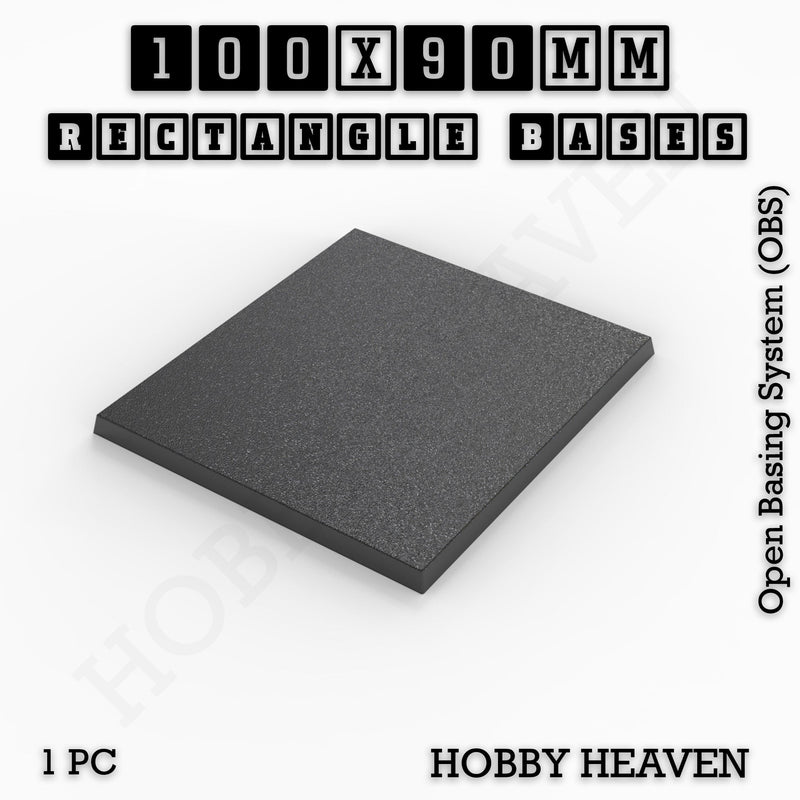 Rectangle Bases Range Sizes - 75x30mm to 125x40mm Medium Sizes 3d Print Full Range Tabletop Games