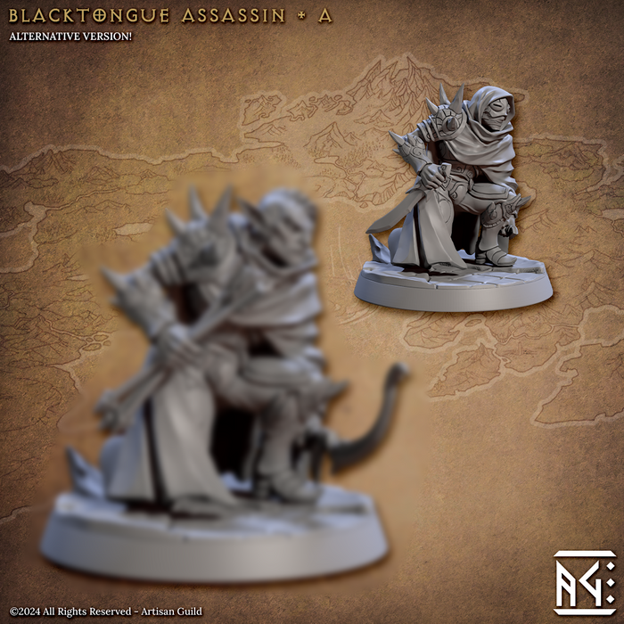 Assassin A (Alt) | Blacktongue Assassins | Fantasy D&D Miniature | Artisan Guild