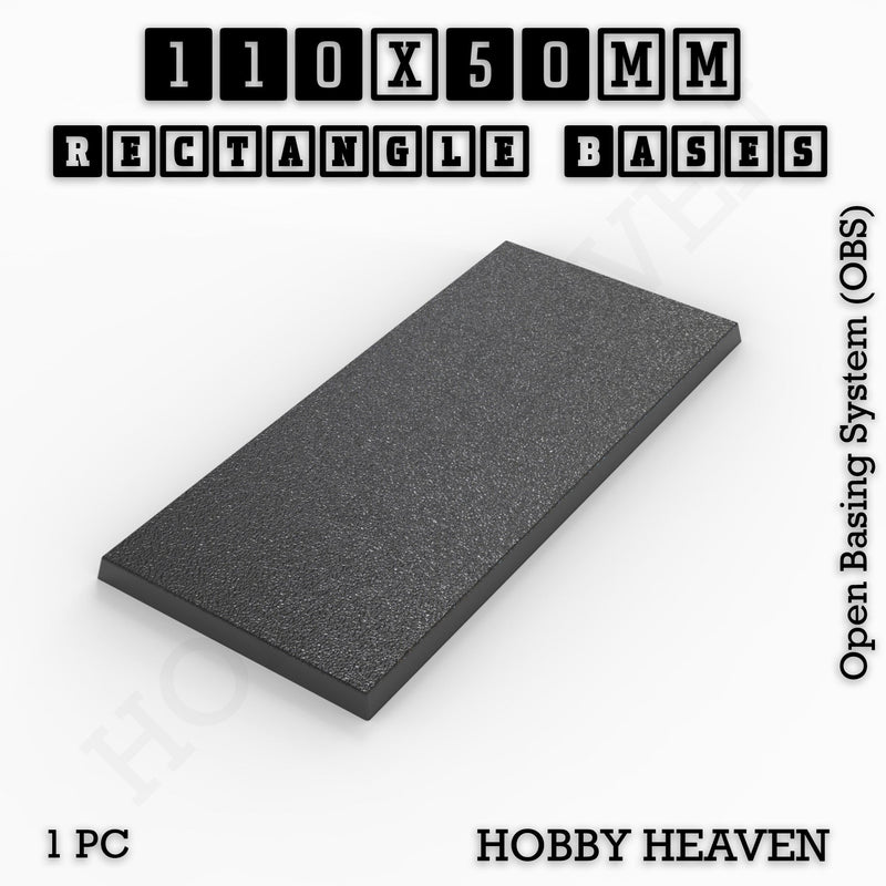 Rectangle Bases Range Sizes - 75x30mm to 125x40mm Medium Sizes 3d Print Full Range Tabletop Games