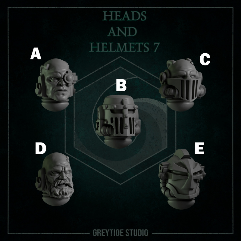 Heads & Helmets Pack 7 | Eternal Pilgrims | Conversion Bits For 28mm 32mm Sci-fi Marines