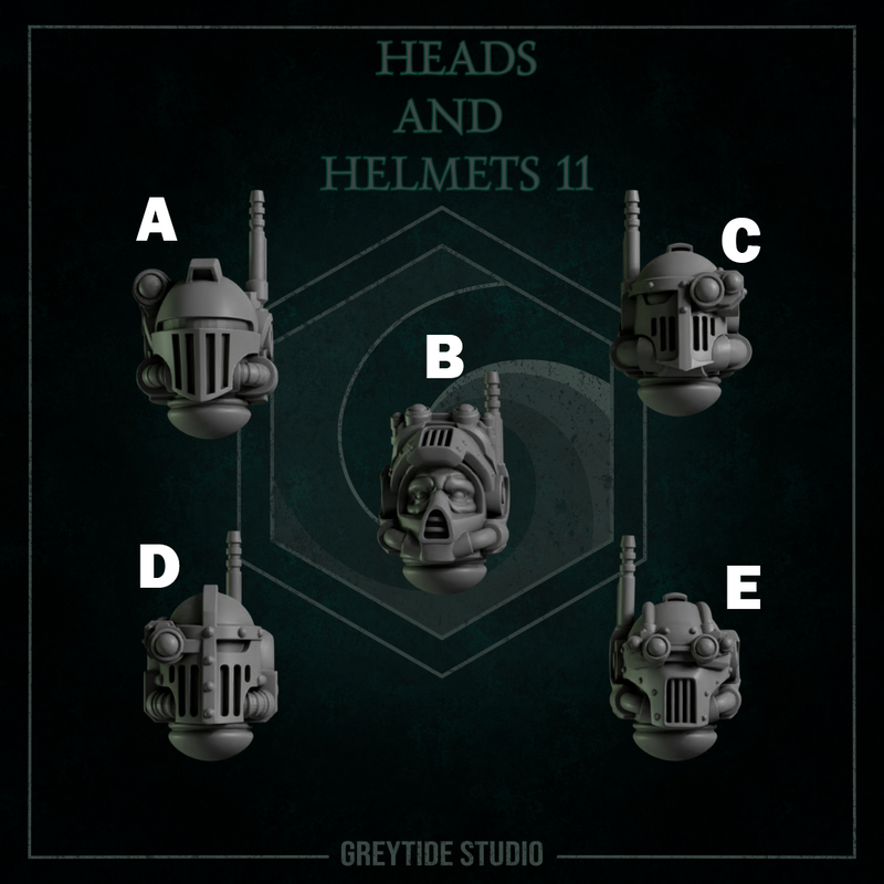 Tactical Heads & Helmets Pack 1 | Eternal Pilgrims | Conversion Bits For 28mm 32mm Sci-fi Marines