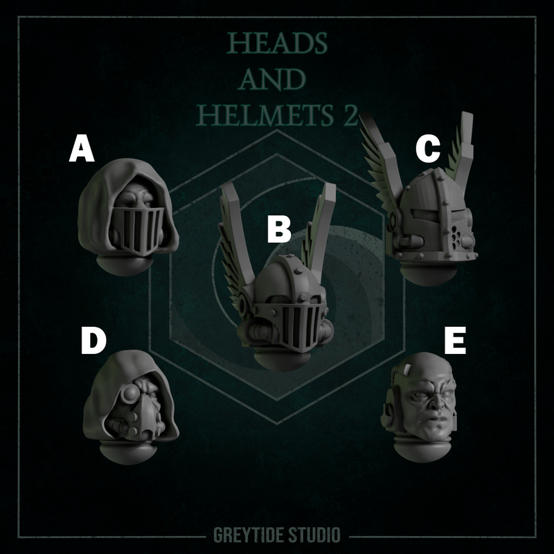 Heads & Helmets Pack 2 | Eternal Pilgrims | Conversion Bits For 28mm 32mm Sci-fi Marines