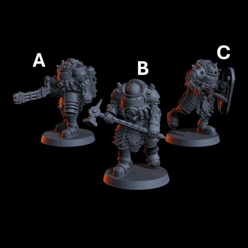 Naval Heretic Anointed Miniatures | Trench Grimdark | Diceverse