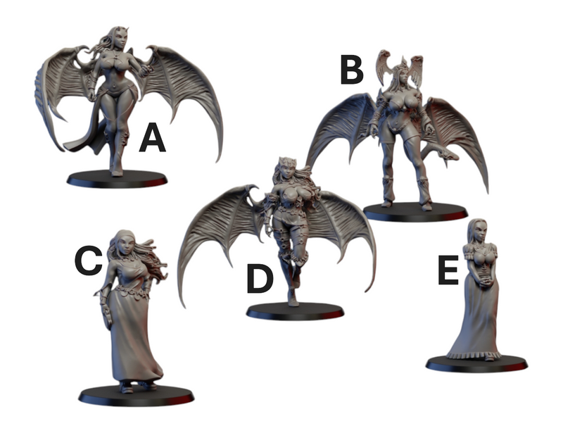 Succubi Squad Miniatures | Chaotic Brotherhood | Ghamak