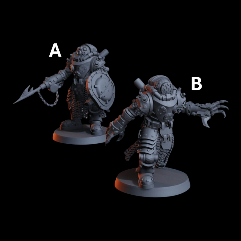 Naval Heretic Anointed Miniatures | Trench Grimdark | Diceverse