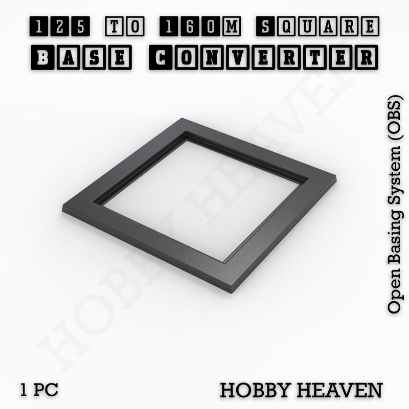 Square to Square Bases Size Converters 3d Print Full Range
