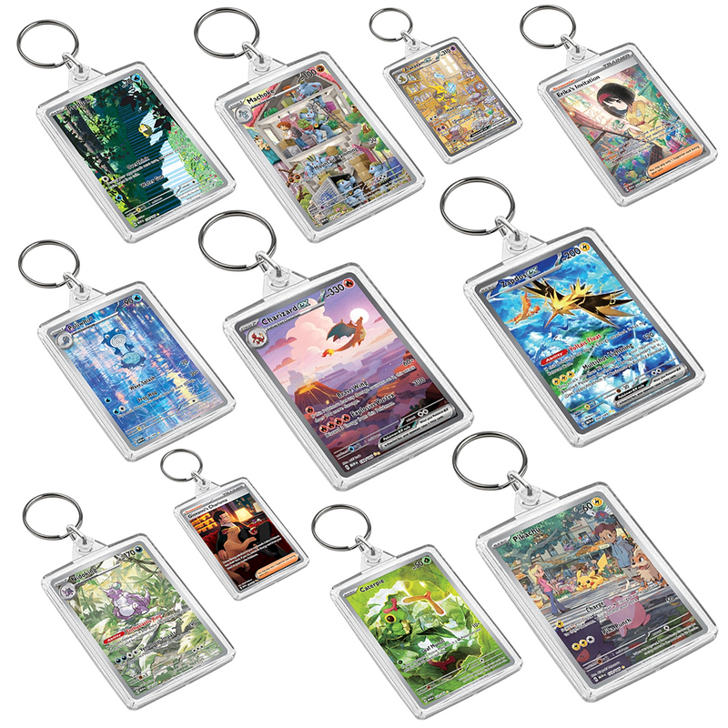 Pokemon TCG Inspired Card Art Style Keyring - 151 Set