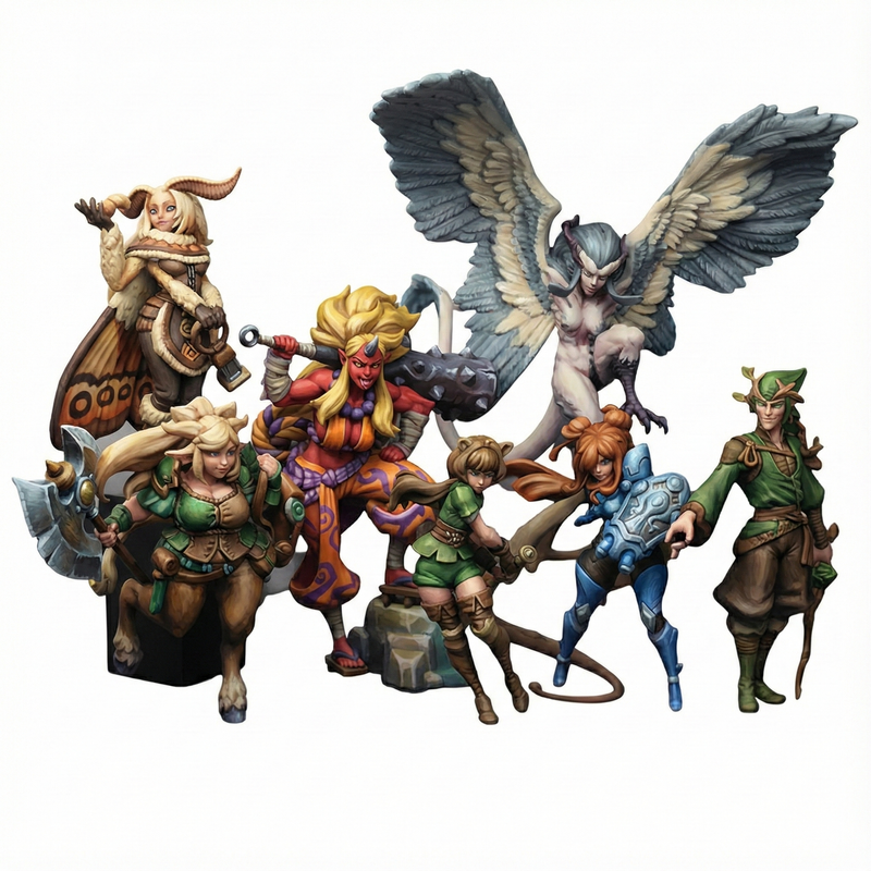 Monster Girl Miniatures (Full Set) | Twin Goddess Miniatures