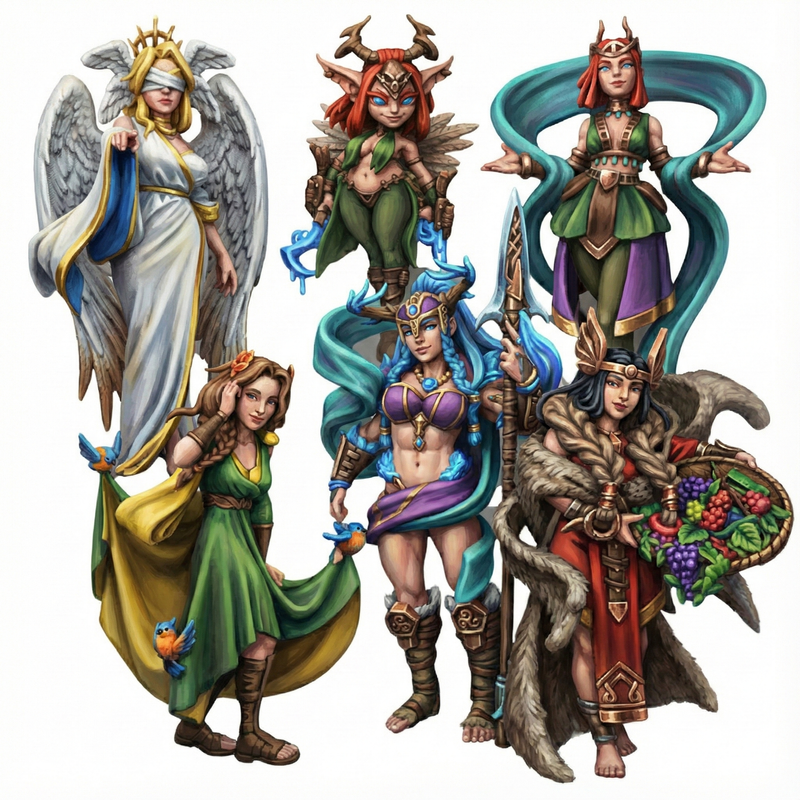 Goddess Fantasy Miniatures | Twin Goddess Miniatures