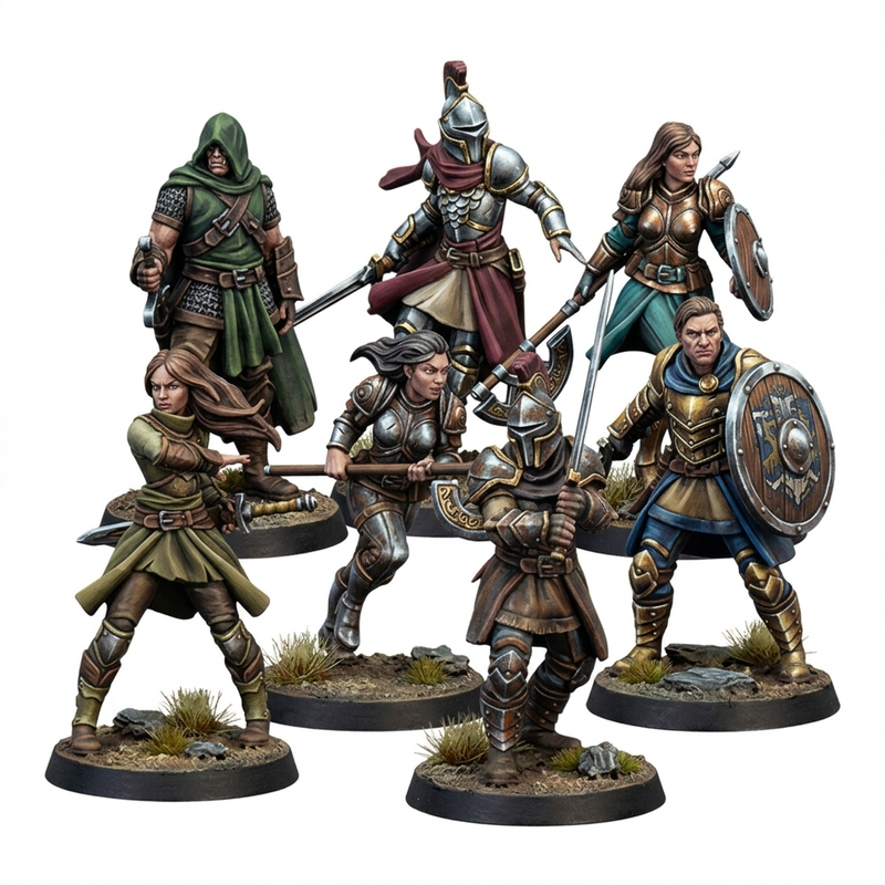 Warrior Knight Miniatures Set | Fantasy Miniature | Galaad Miniatures